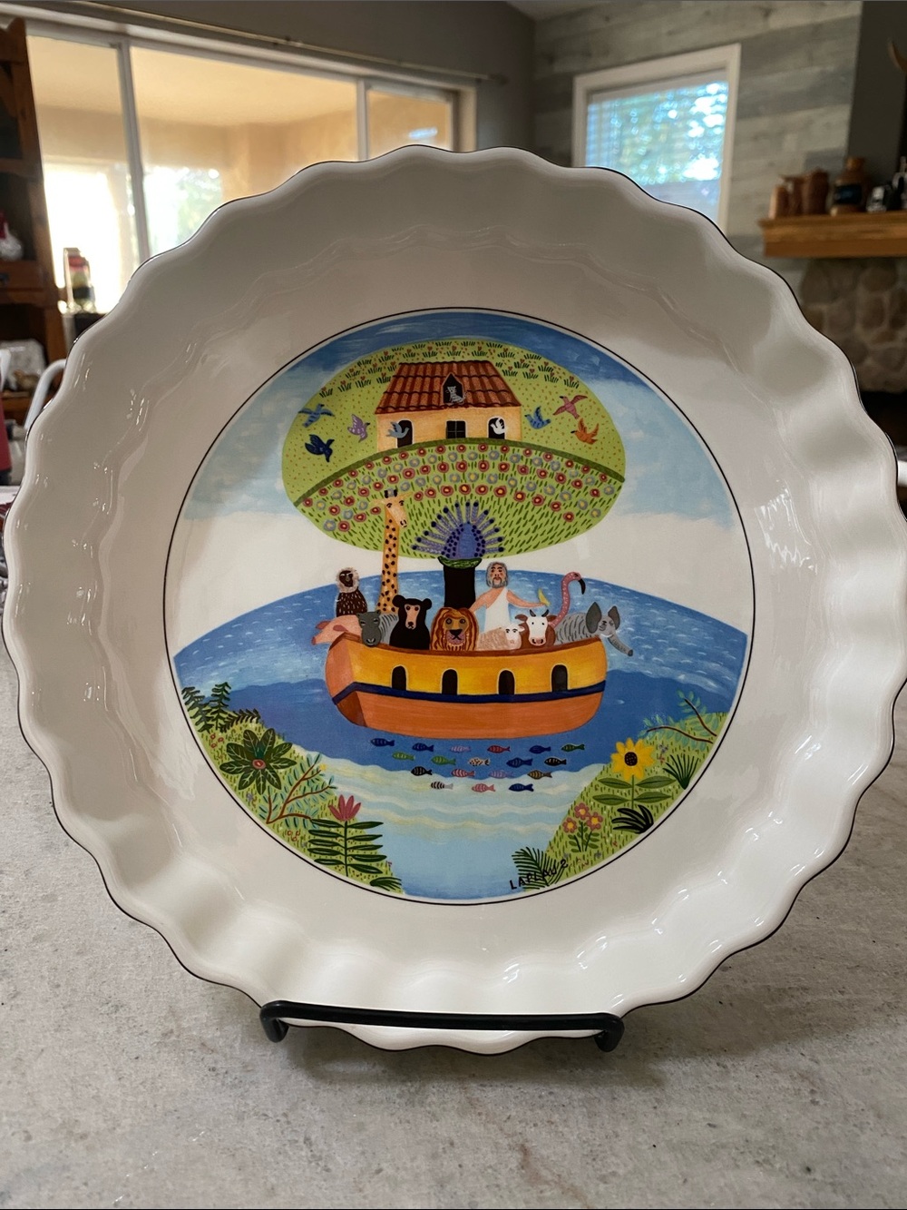 Villeroy & Boch Vilbofour Naif 9 1/2'' Round Baking Dish Noah’s Ark incl base